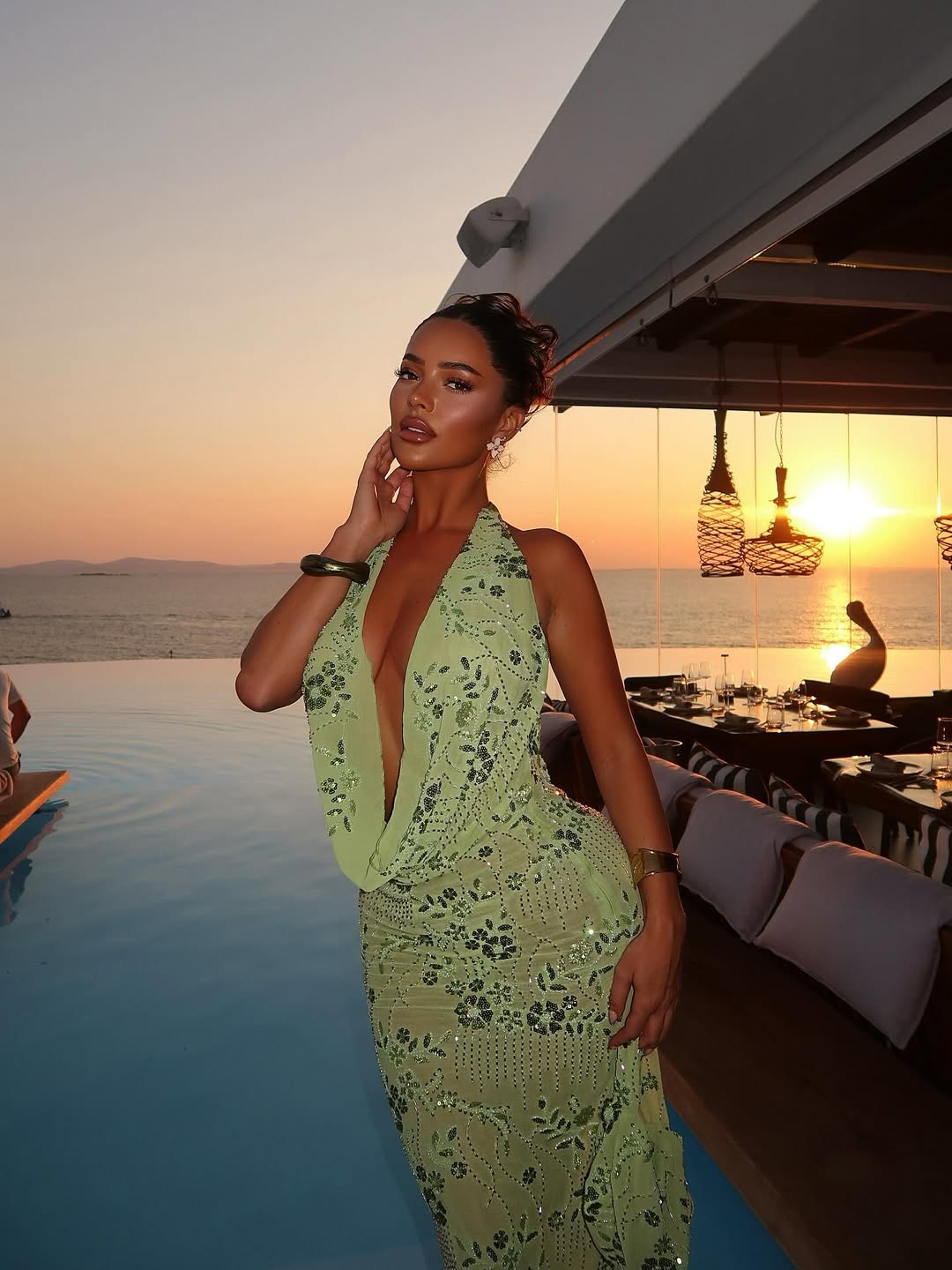 Tanaya Maxi Dress - Green  GEMMACHIC