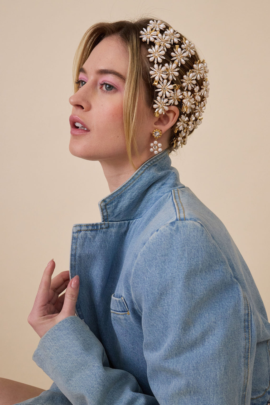 Annie Pearl and Crystal Clip Set of 3  GEMMACHIC