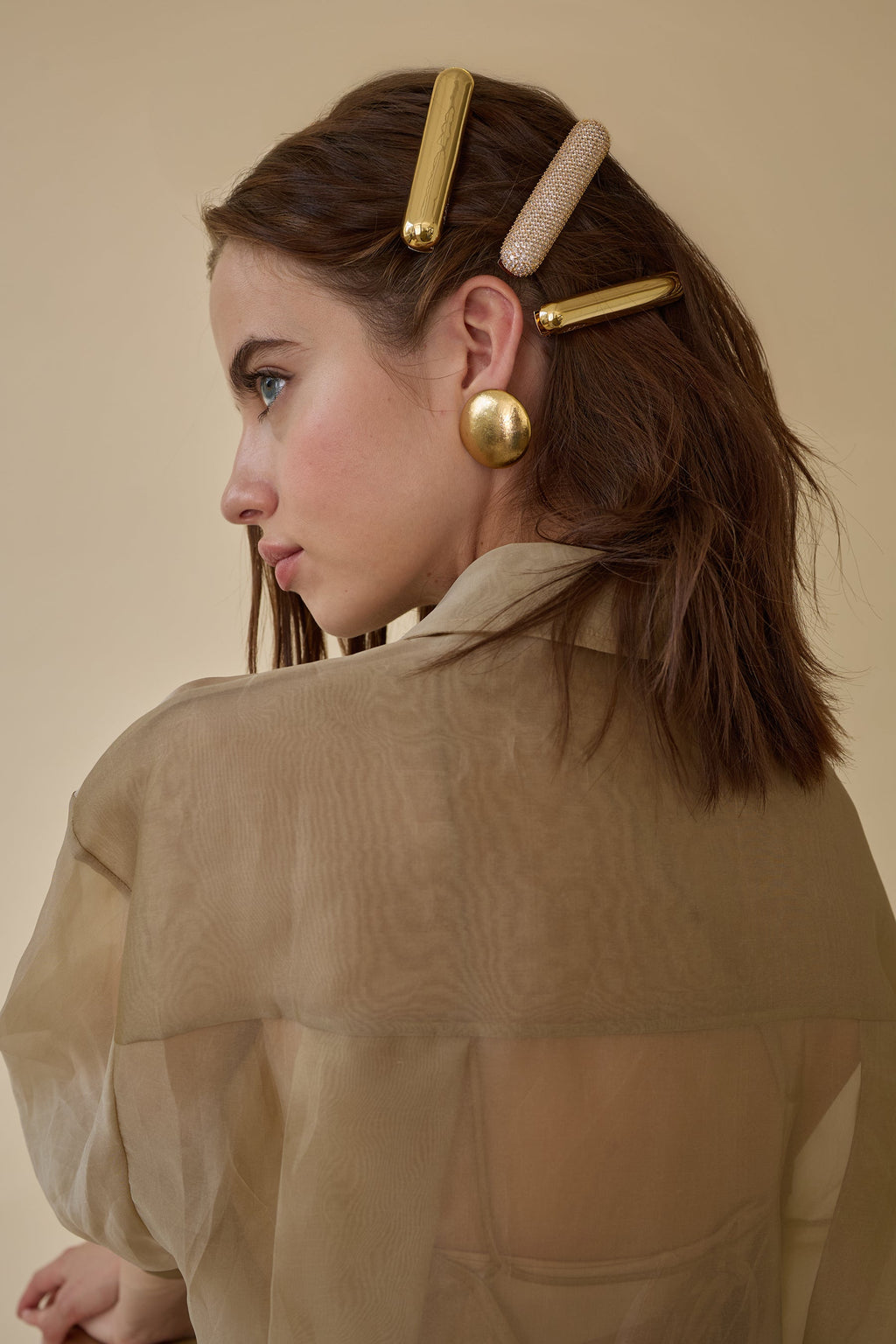 T3 x Lelet NY Crystal Pave Bar Barrette  GEMMACHIC