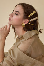 T3 x Lelet NY Crystal Pave Bar Barrette  GEMMACHIC