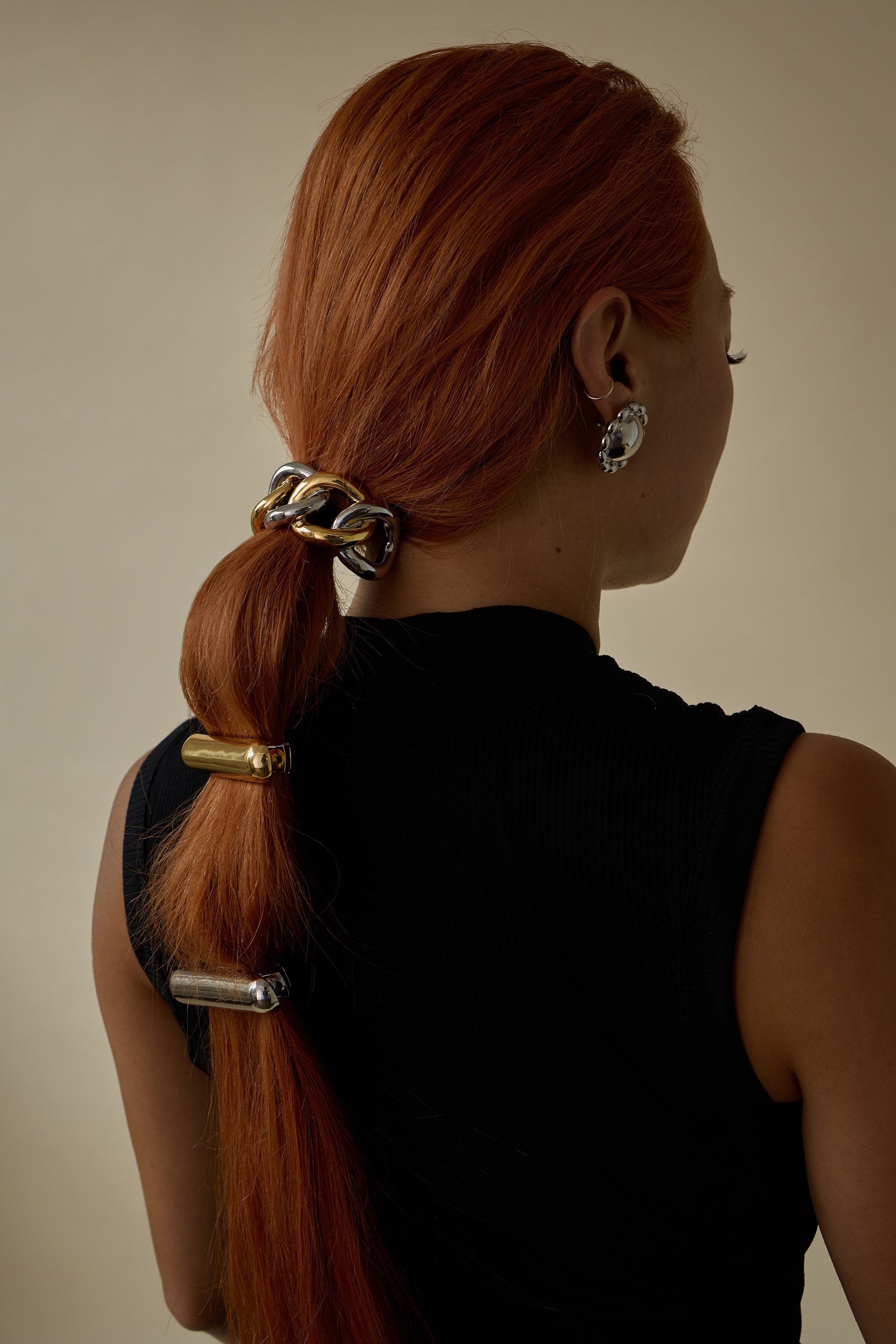 Mixed Metal Elena Chain Pony Cuff  GEMMACHIC