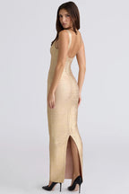 THE OG Gold Bandage Maxi Dress  GEMMACHIC