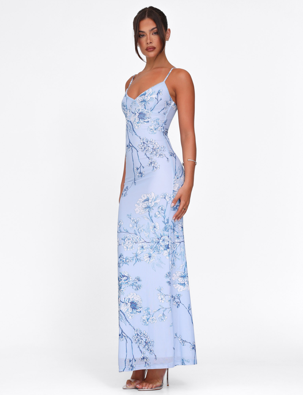 JULIANNA DRESS - BLUE : FLORAL : CERAMIC FLORAL  GEMMACHIC