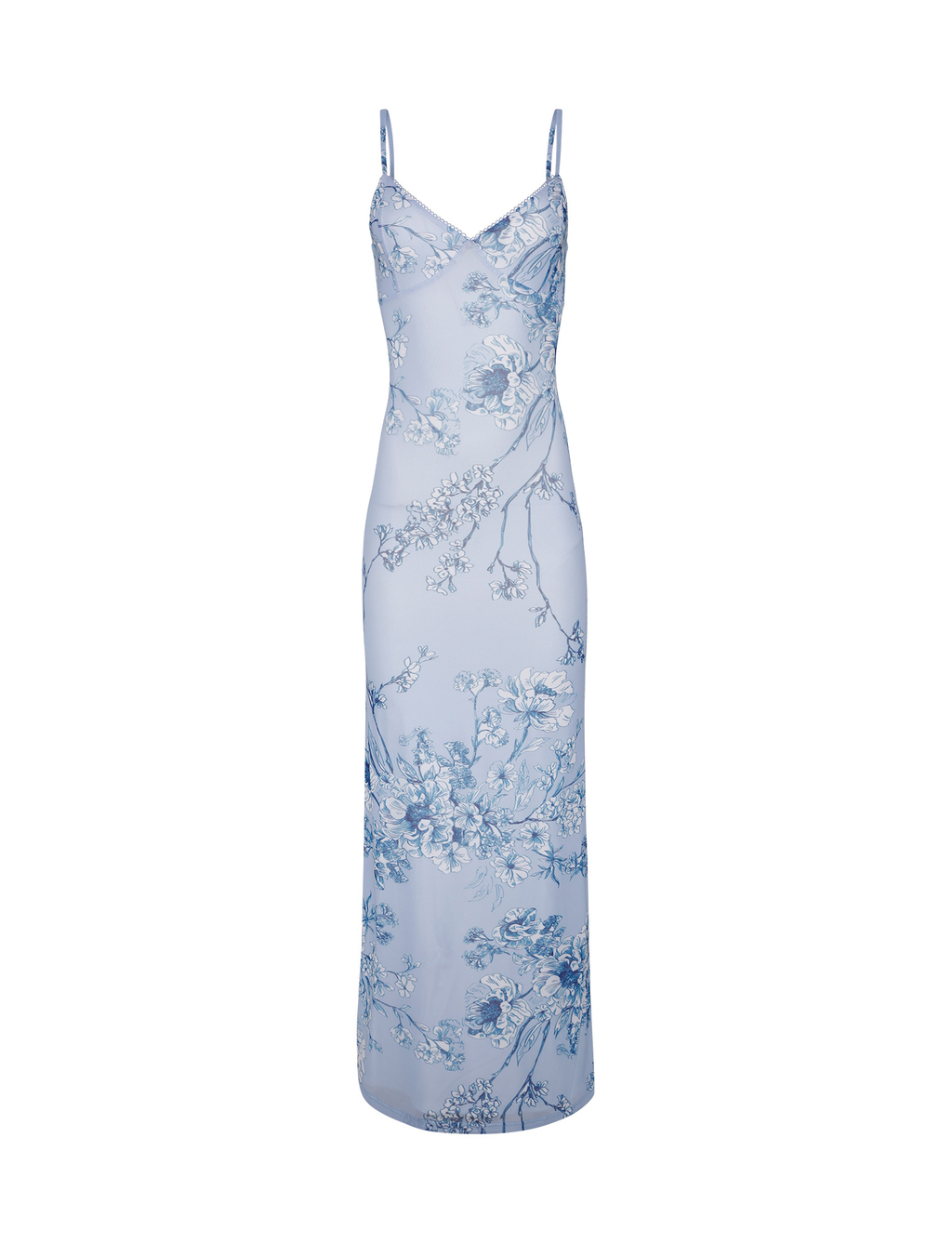 JULIANNA DRESS - BLUE : FLORAL : CERAMIC FLORAL  GEMMACHIC