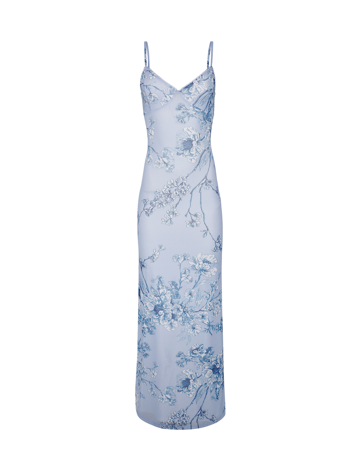JULIANNA DRESS - BLUE : FLORAL : CERAMIC FLORAL  GEMMACHIC