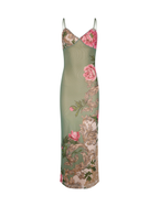 JULIANNA DRESS - GREEN : FLORAL : ROCCOCO FLORAL  GEMMACHIC
