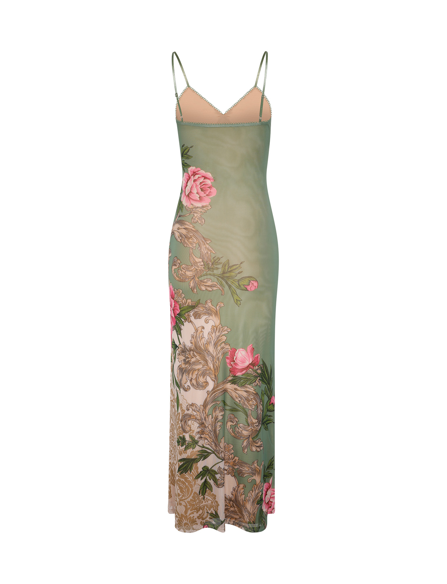 JULIANNA DRESS - GREEN : FLORAL : ROCCOCO FLORAL  GEMMACHIC