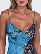JULIANNA DRESS - BLUE : LEOPARD  GEMMACHIC
