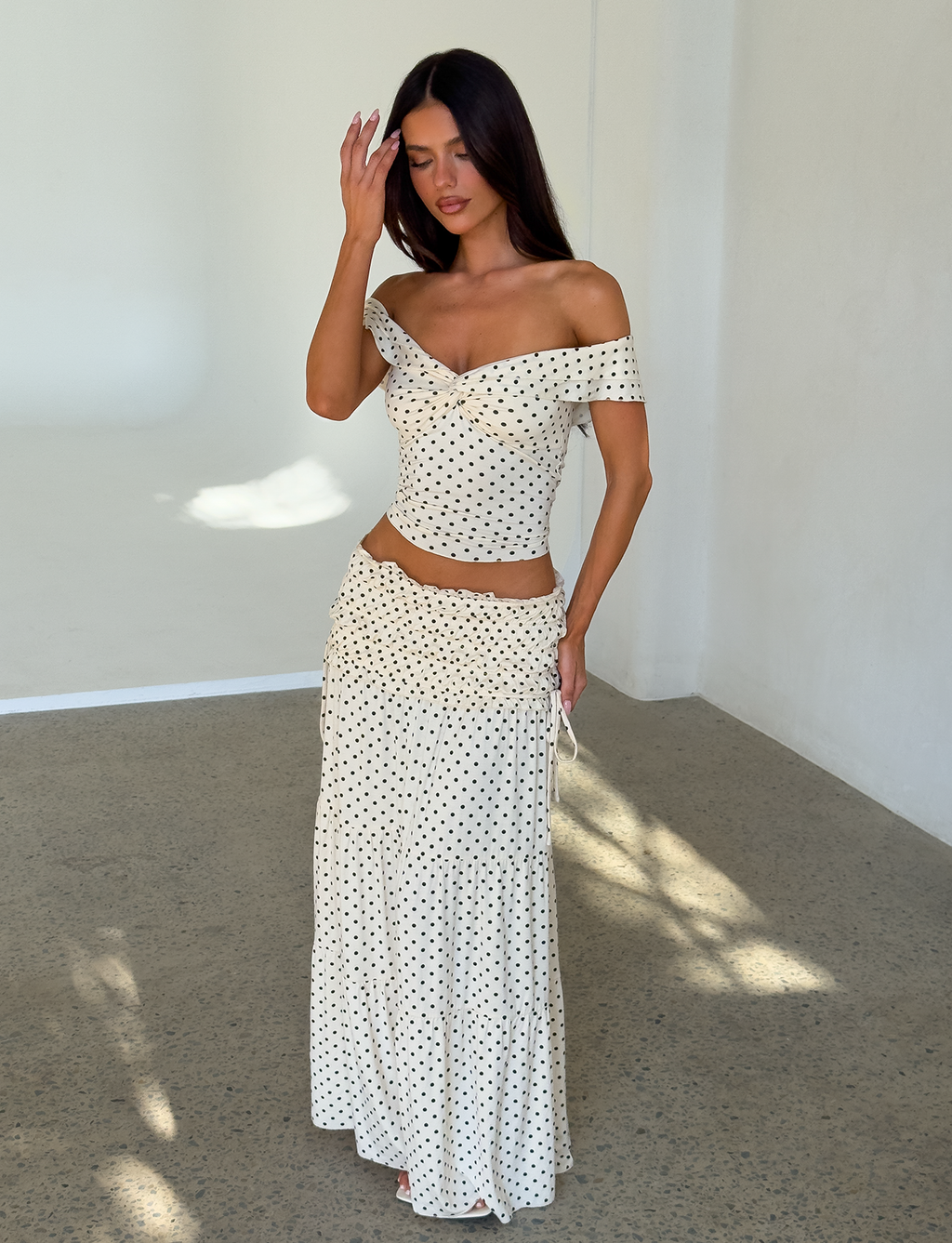 DENALI TOP - CREAM DOT  GEMMACHIC