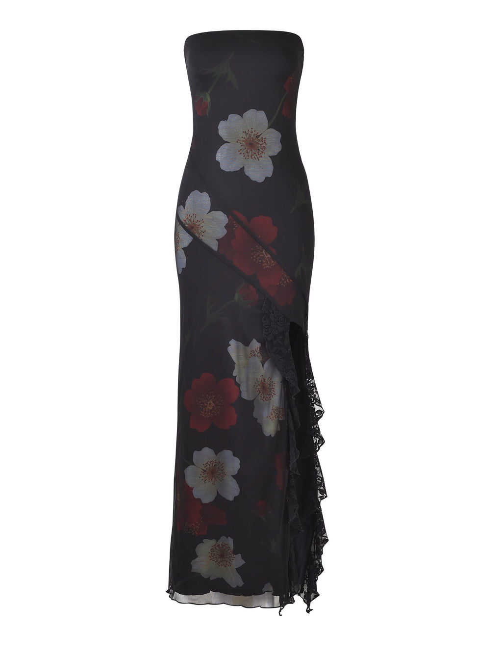 THEO MAXI DRESS - RED : MACRO FLORAL  GEMMACHIC