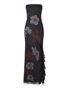 THEO MAXI DRESS - RED : MACRO FLORAL  GEMMACHIC