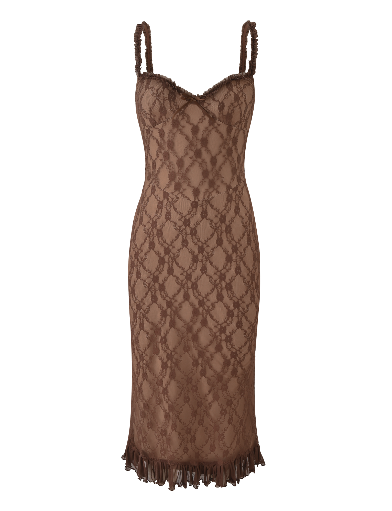 DEJA DRESS - BROWN LACE  GEMMACHIC