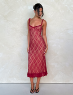 DEJA DRESS - RED : BERRY RED  GEMMACHIC