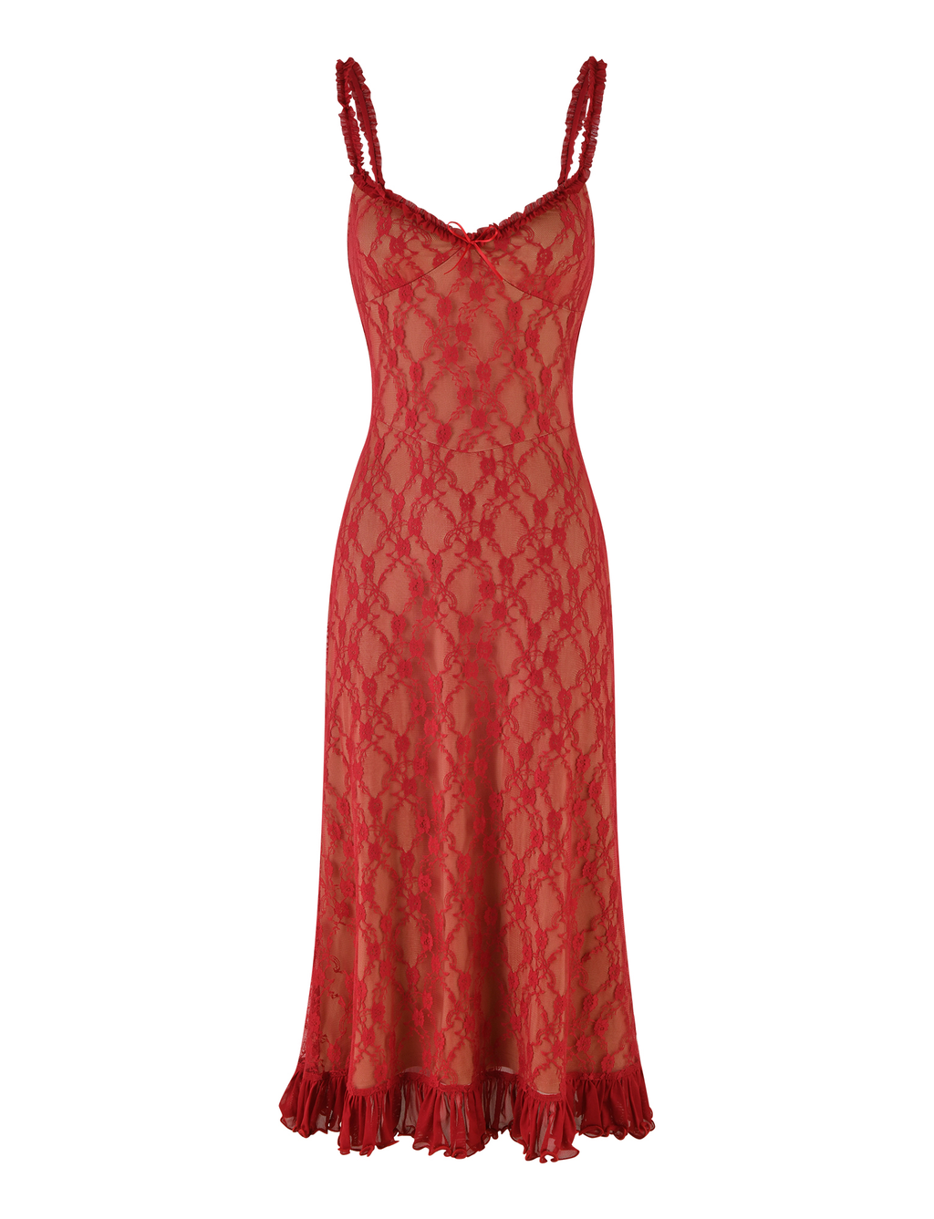 DEJA DRESS - RED : BERRY RED  GEMMACHIC