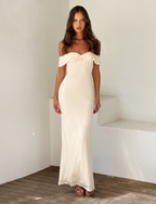 DENALI MAXI DRESS - WHITE : BONE  GEMMACHIC