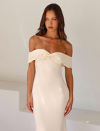 DENALI MAXI DRESS - WHITE : BONE  GEMMACHIC