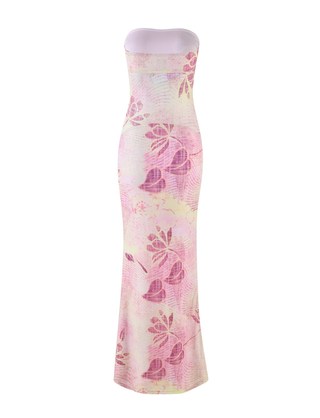 MORGAN MESH DRESS - GRUNGE FLORAL MAGENTA  GEMMACHIC