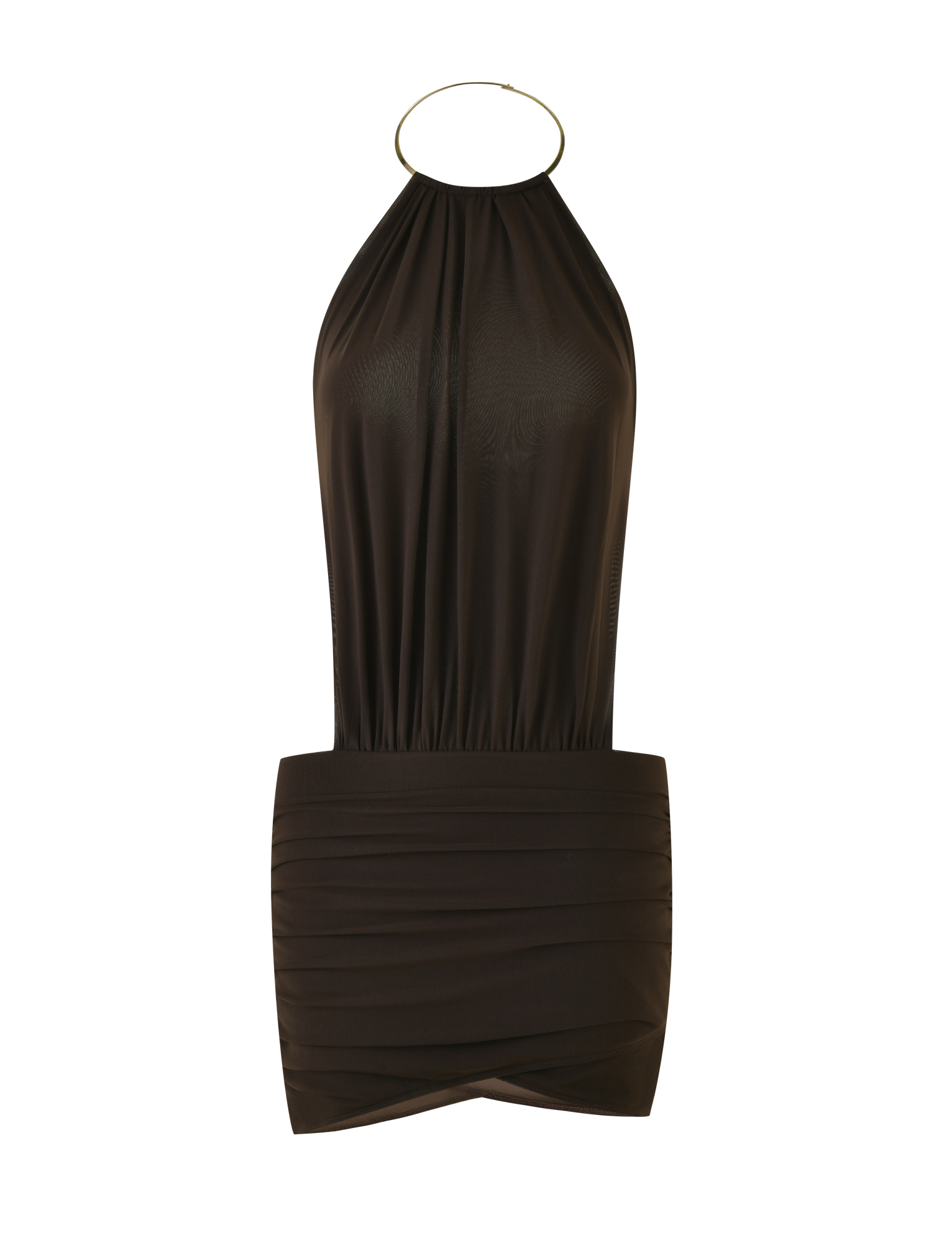 EVANNA MINI DRESS - BROWN : CHOCOLATE  GEMMACHIC