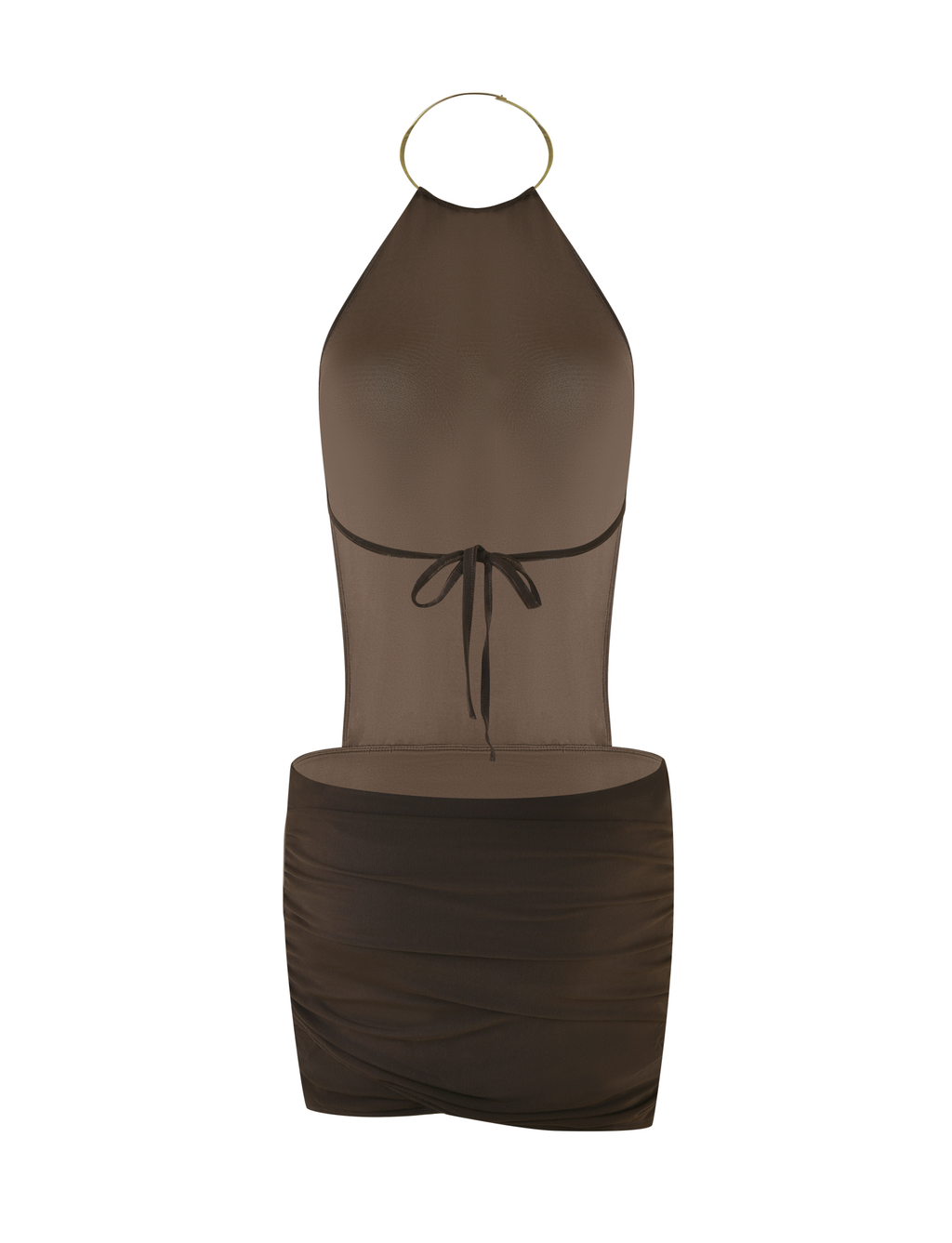 EVANNA MINI DRESS - BROWN : CHOCOLATE  GEMMACHIC