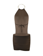 EVANNA MINI DRESS - BROWN : CHOCOLATE  GEMMACHIC