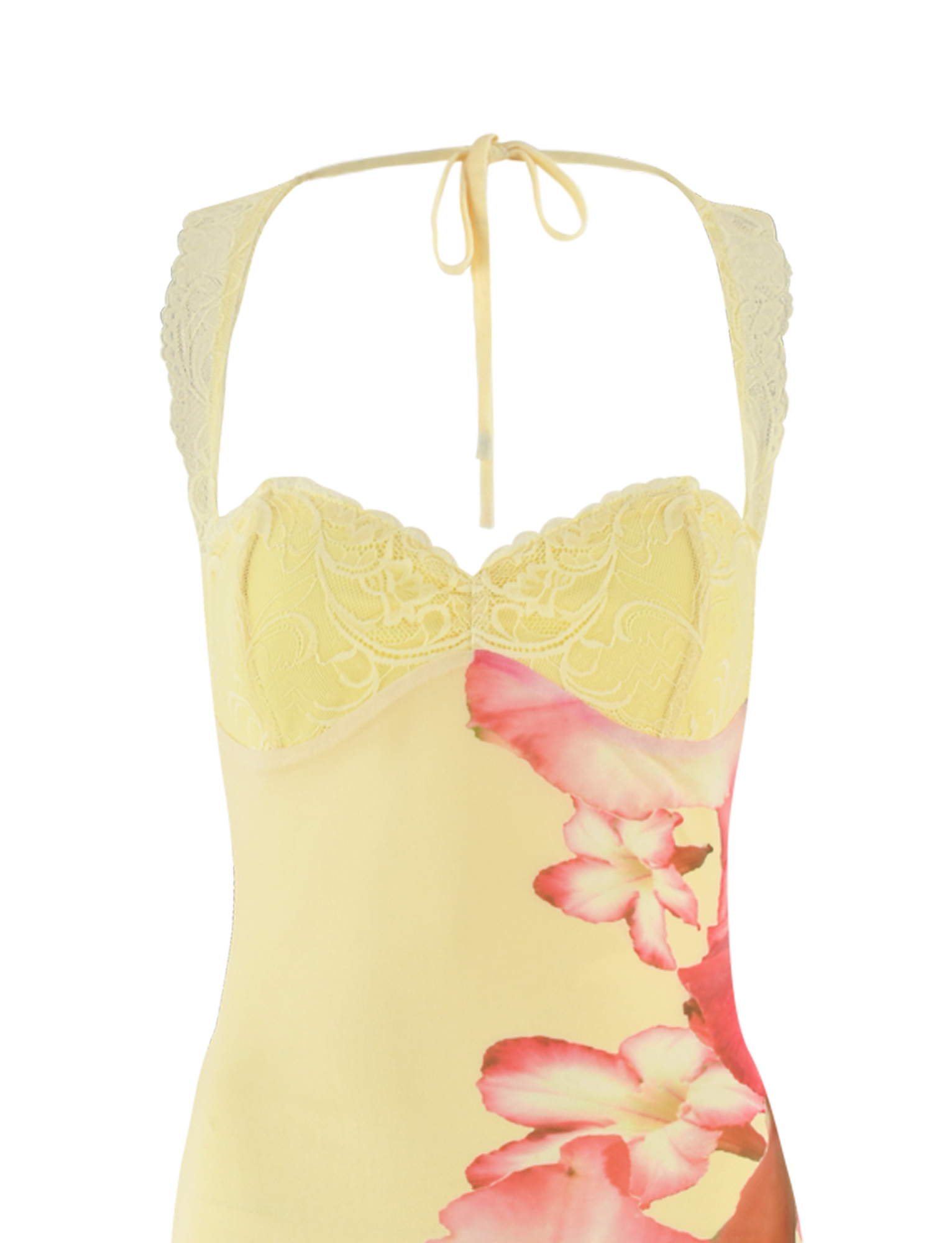 NYOMI MAXI DRESS - YELLOW : MACRO FLORAL : YELLOW HIBISCUS  GEMMACHIC