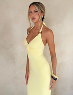 ZENEVA MAXI DRESS - LEMON  GEMMACHIC