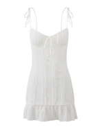 RANIA MINI DRESS - OFF WHITE  GEMMACHIC