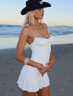 RANIA MINI DRESS - OFF WHITE  GEMMACHIC