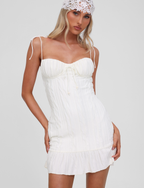 RANIA MINI DRESS - OFF WHITE  GEMMACHIC