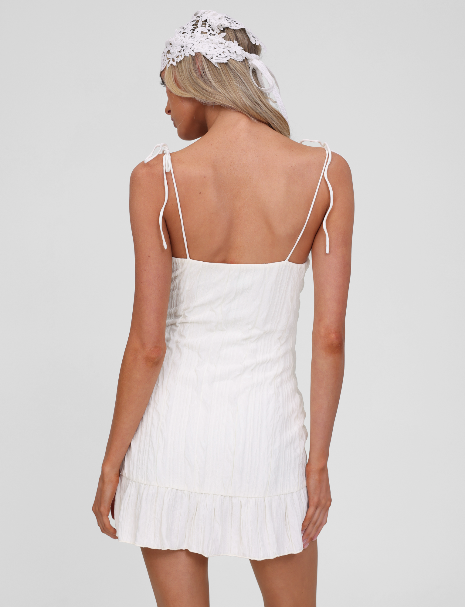 RANIA MINI DRESS - OFF WHITE  GEMMACHIC