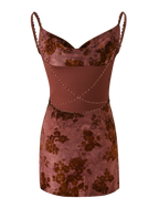 SPARROW MINI DRESS - CHOCOLATE BURNOUT  GEMMACHIC