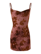 SPARROW MINI DRESS - CHOCOLATE BURNOUT  GEMMACHIC