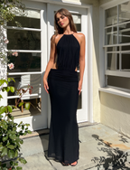 EVANNA MAXI DRESS - BLACK  GEMMACHIC