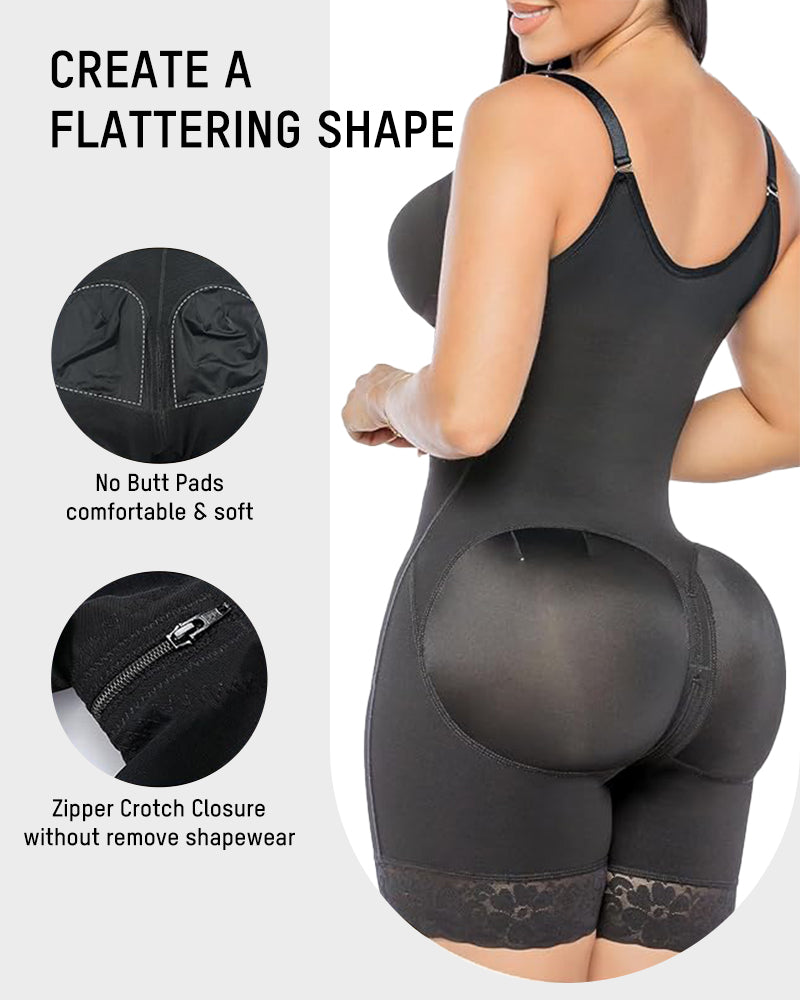 Tummy Control Butt Lifter Shaper with Zipper Crotch Fajas Colombianas  GEMMACHIC