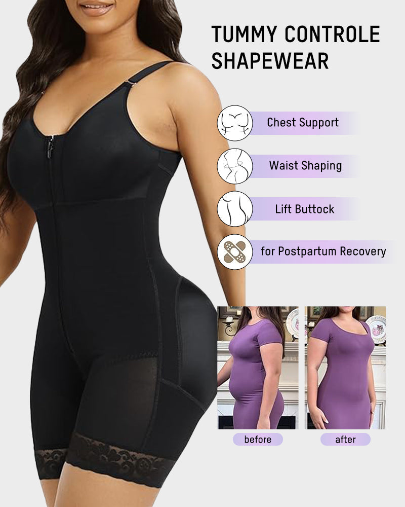 Tummy Control Butt Lifter Shaper with Zipper Crotch Fajas Colombianas  GEMMACHIC