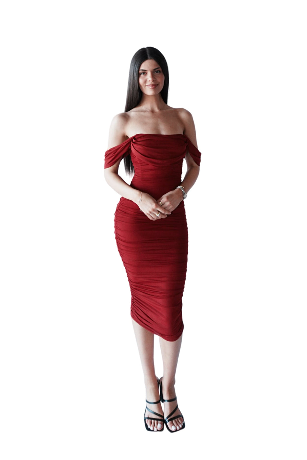 Tilly Midi Dress - Wine  GEMMACHIC
