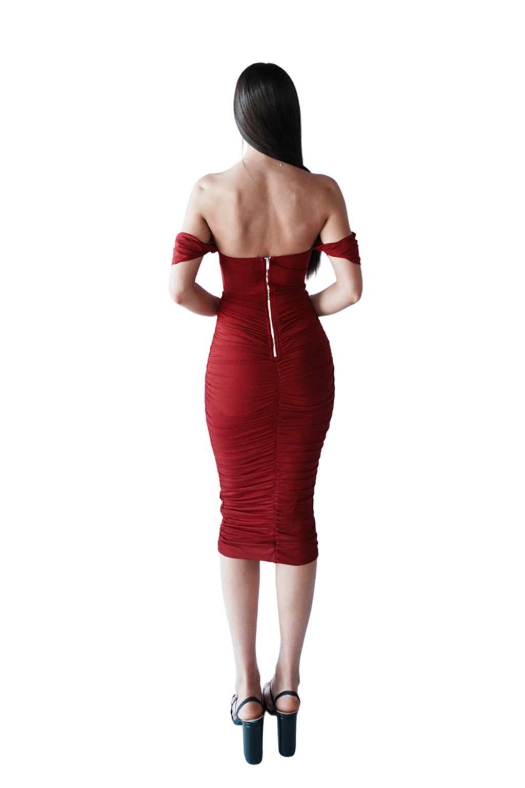 Tilly Midi Dress - Wine  GEMMACHIC