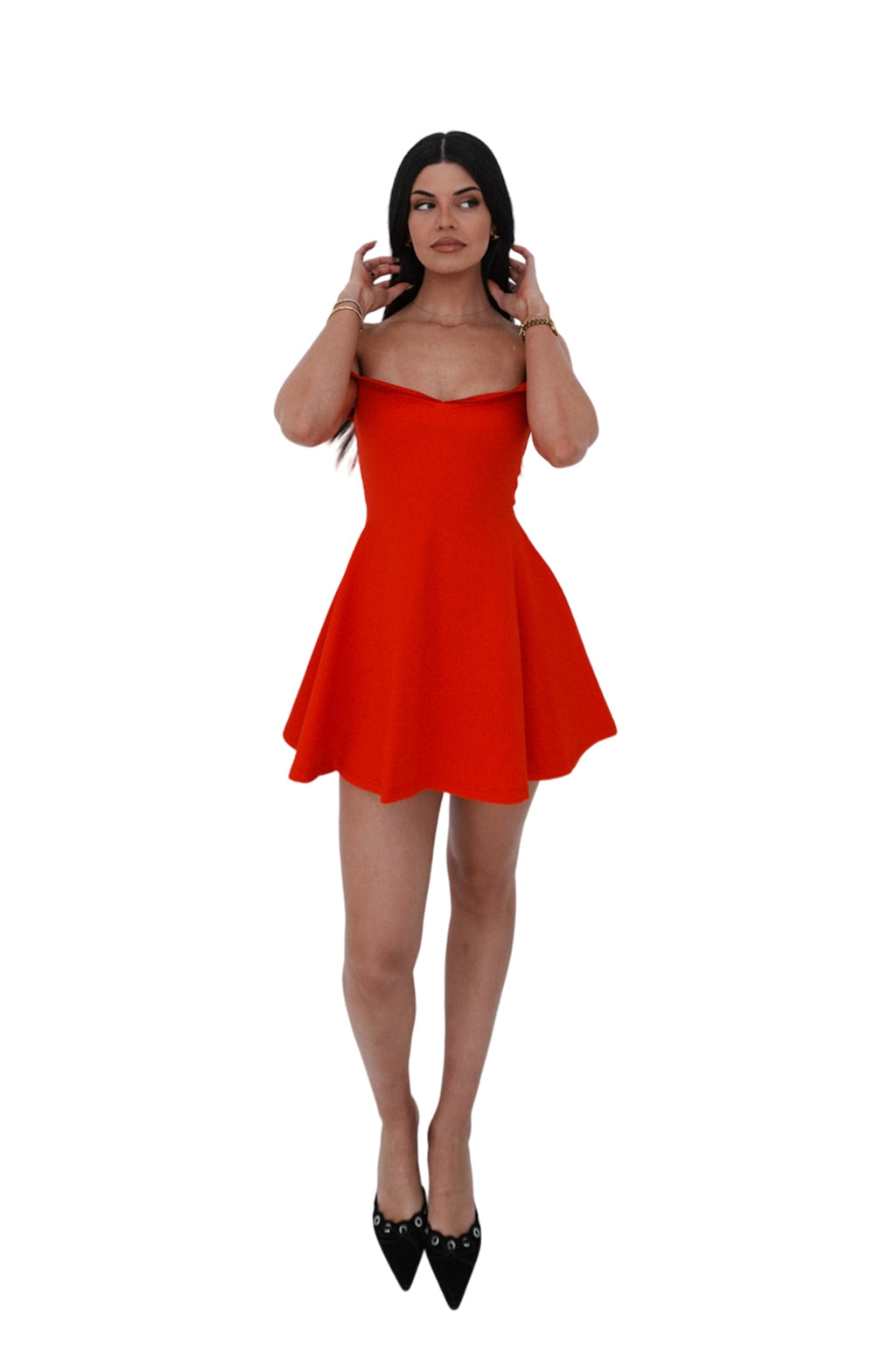 Belle Mini Dress - Red  GEMMACHIC