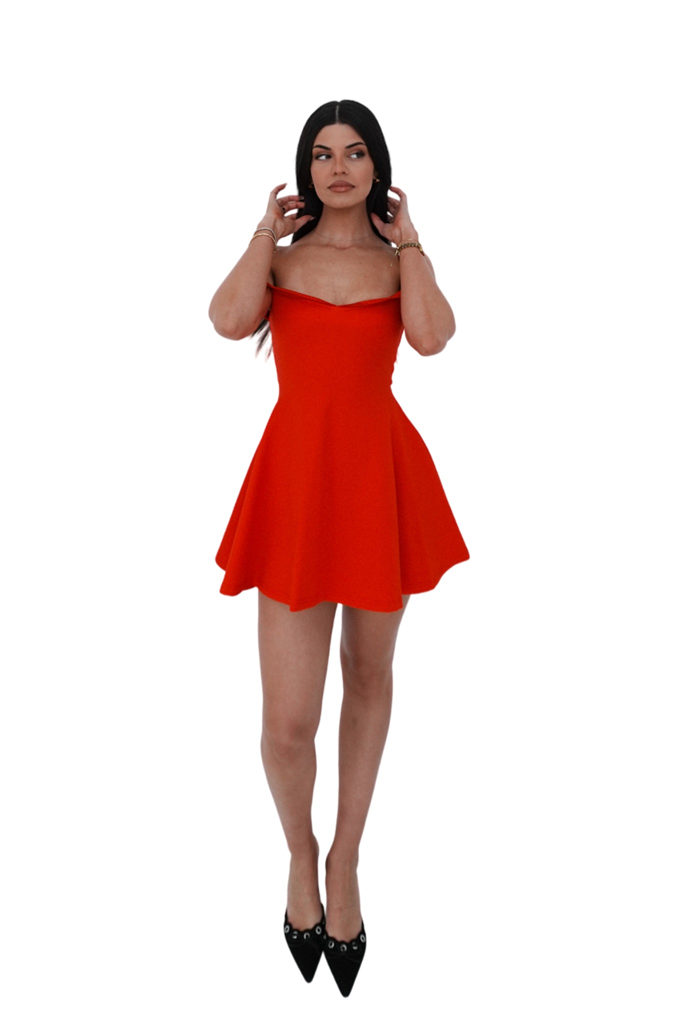 Belle Mini Dress - Red  GEMMACHIC