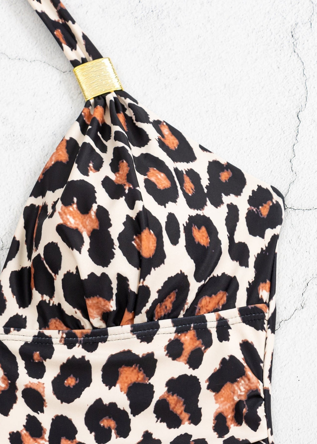 Wild Charm Halter One-Piece Swimsuit  GEMMACHIC