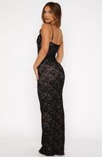 Still Her Lace Maxi Dress Black  GEMMACHIC