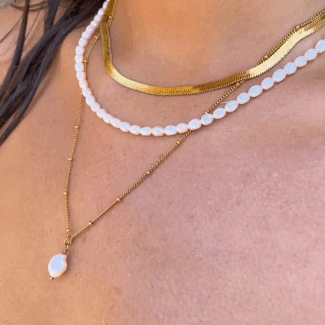 "Kauai" Herringbone Choker  GEMMACHIC