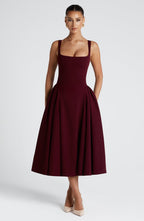 Betty Midi Dress - Cherry Lacquer  Gemma Chic