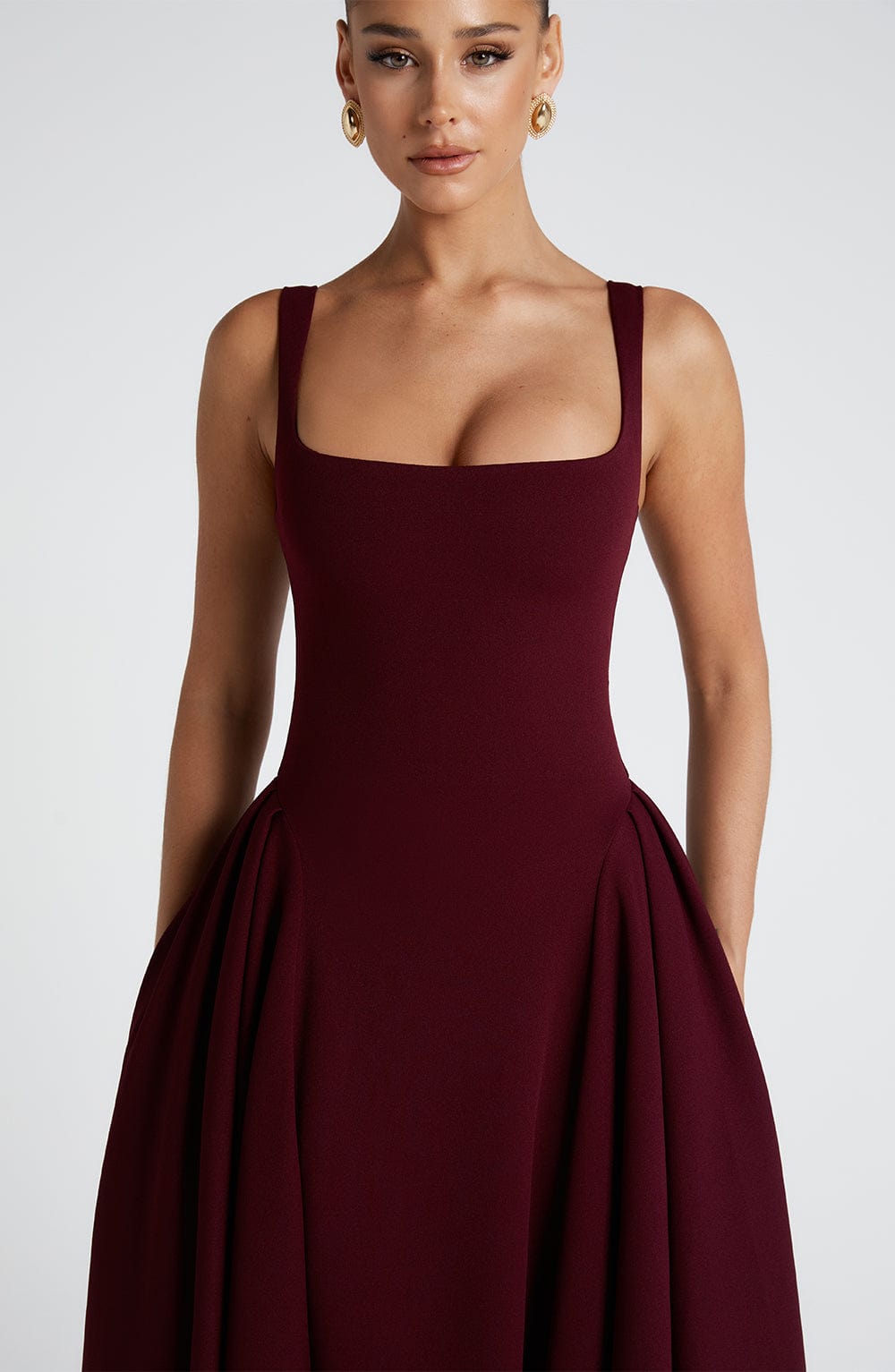 Betty Midi Dress - Cherry Lacquer  Gemma Chic