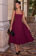 Betty Midi Dress - Cherry Lacquer  Gemma Chic
