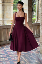 Betty Midi Dress - Cherry Lacquer  Gemma Chic