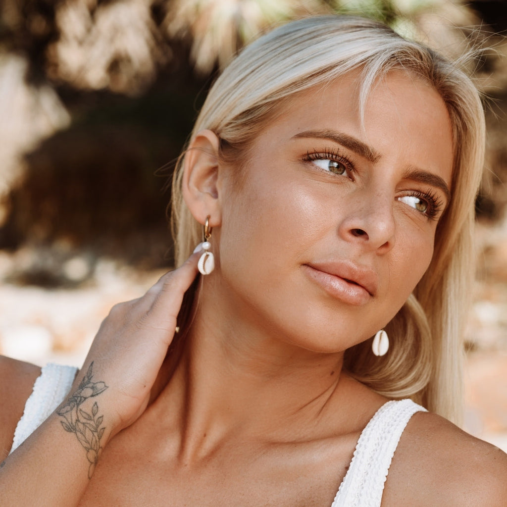 Cowrie Earrings  GEMMACHIC