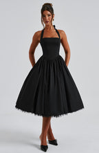 Cressida Midi Dress - Black  Gemma Chic
