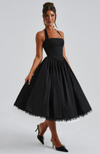 Cressida Midi Dress - Black  Gemma Chic