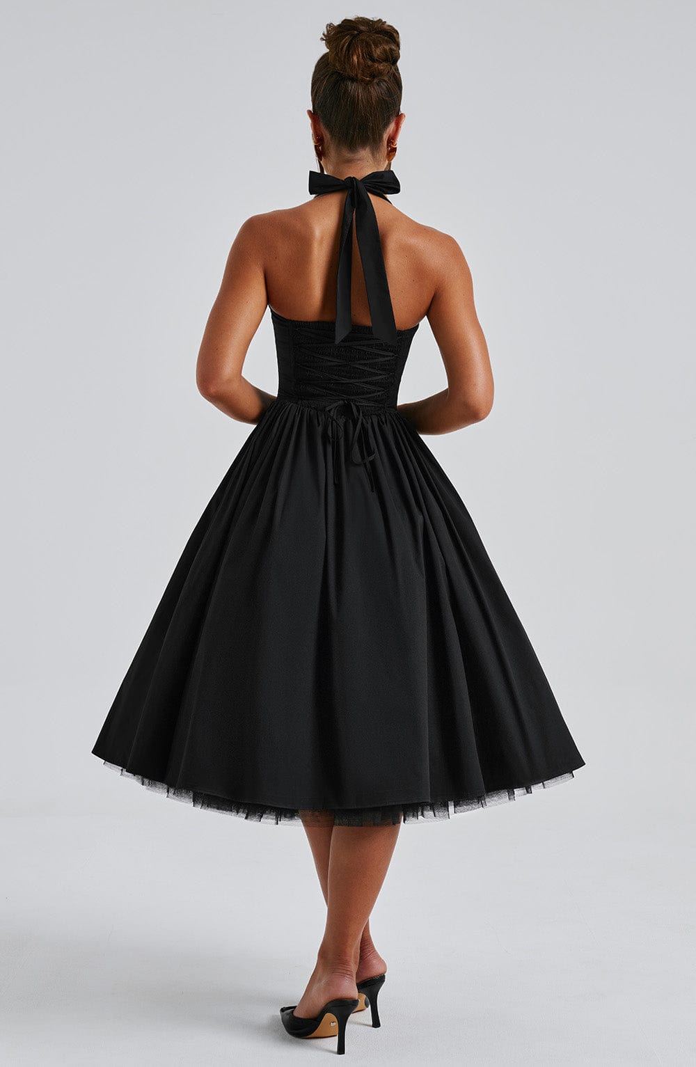 Cressida Midi Dress - Black  Gemma Chic